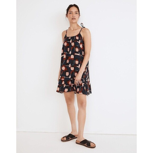 Madewell Dresses & Skirts - Madewell Dress Women's Medium Blue Red Sundress Shift Cover Up Cotton Gauze